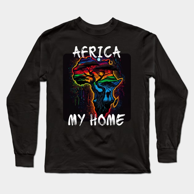 Africa, My Home 2 Long Sleeve T-Shirt by PD-Store